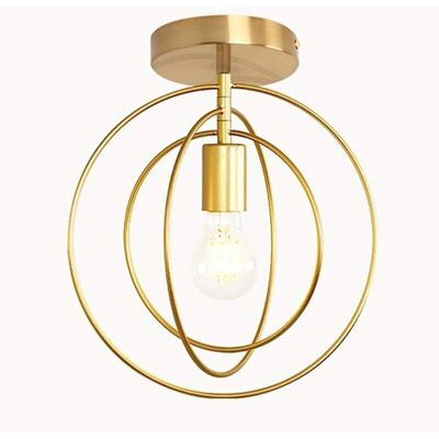 OEM Plafonnier Rétro Industrielle En Métal,diy Lustre Fer Doré Boules 360°régble Lampe Suspension Luminaire - Cercle - Publicité OEM Plafonnier Rétro Industrielle En Métal,diy Lustre Fer Doré Boules 360°régble Lampe Suspension Luminaire - Cercle - Publicité