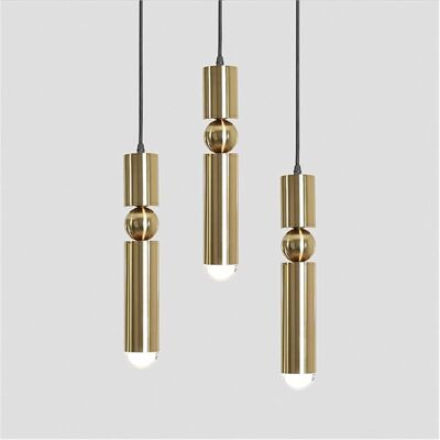 SANS MARQUE Moderne Suspension Luminaire Lustre Salle À Manger Lampe Intérieur Décoration Cylindre Tuyau Doré Lampe Suspendue Cuisine Luminaire - Publicité SANS MARQUE Moderne Suspension Luminaire Lustre Salle À Manger Lampe Intérieur Décoration Cylindre Tuyau Doré Lampe Suspendue Cuisine Luminaire - Publicité