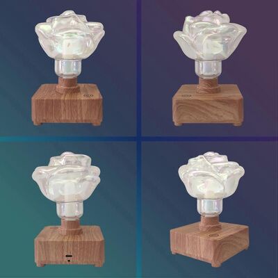 FLAMMKRAFT Veilleuse Led Rose Ambiance Romantique Et Chaleureuse Pour Chambre À Coucher, Commande Tactile, Lampe De Bureau Rechargeable Usb - Publicité FLAMMKRAFT Veilleuse Led Rose Ambiance Romantique Et Chaleureuse Pour Chambre À Coucher, Commande Tactile, Lampe De Bureau Rechargeable Usb - Publicité