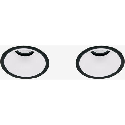 Pack De 2 Downlights Led Encastrables Avec Cadres Ronds Ø8 Cm En Aluminium Luisiana Sklum Noir - Blanc - Publicité Pack De 2 Downlights Led Encastrables Avec Cadres Ronds Ø8 Cm En Aluminium Luisiana Sklum Noir - Blanc - Publicité