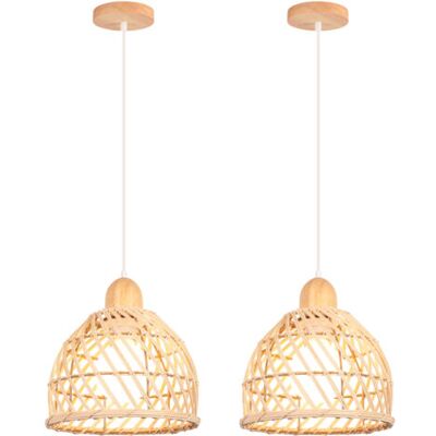 OEM Royaluxe- (2pcs) Lustre En Bambou Lampe De Plafond Rétro Moderne Luminaire Plafonnier D'Intérieur Suspensions Luminaire Vintage - Publicité OEM Royaluxe- (2pcs) Lustre En Bambou Lampe De Plafond Rétro Moderne Luminaire Plafonnier D'Intérieur Suspensions Luminaire Vintage - Publicité