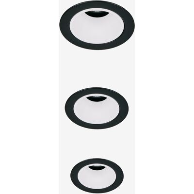 Pack De 3 Downlights Led Encastrables Avec Cadres Ronds Ø5 Cm En Aluminium Luisiana Sklum Noir - Blanc - Publicité Pack De 3 Downlights Led Encastrables Avec Cadres Ronds Ø5 Cm En Aluminium Luisiana Sklum Noir - Blanc - Publicité