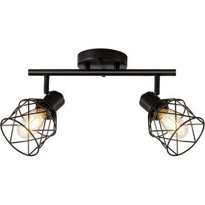 OEM Plafonnier Industriel Spots Et Rails De Spots Noir, Plafonnier 2 Spots Led Orientable Avec Douille , Spots De Plafond , Rampe Spot Applique-crezuo - Publicité OEM Plafonnier Industriel Spots Et Rails De Spots Noir, Plafonnier 2 Spots Led Orientable Avec Douille , Spots De Plafond , Rampe Spot Applique-crezuo - Publicité