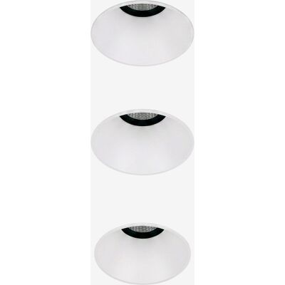 Pack De 3 Downlights Led Encastrables Sans Cadre Trimless Ronds Ø6,8 Cm Pour Extérieur En Aluminium Luisiana Sklum Blanc - Publicité Pack De 3 Downlights Led Encastrables Sans Cadre Trimless Ronds Ø6,8 Cm Pour Extérieur En Aluminium Luisiana Sklum Blanc - Publicité