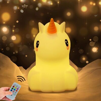 Scotch Lampe Veilleuse Licorne Enfant Bébé Portable Rechargeable Changement Couleur Dimmable Minuterie Contrôle Toucher - Publicité Scotch Lampe Veilleuse Licorne Enfant Bébé Portable Rechargeable Changement Couleur Dimmable Minuterie Contrôle Toucher - Publicité