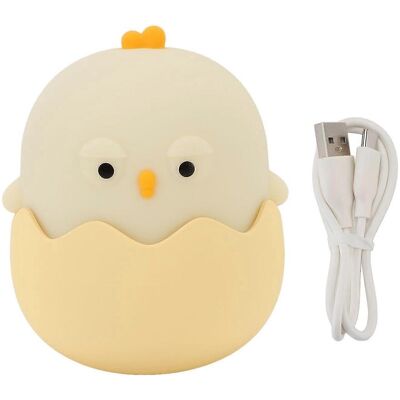 FLAMMKRAFT Veilleuse Poussin Coquille D'Œuf, Mignonne, 7 Couleurs, Lumière Chaude Dimmable, Led Rgb, Silicone, Lampe De Chevet Pour Chambre D'Enfant - Publicité FLAMMKRAFT Veilleuse Poussin Coquille D'Œuf, Mignonne, 7 Couleurs, Lumière Chaude Dimmable, Led Rgb, Silicone, Lampe De Chevet Pour Chambre D'Enfant - Publicité