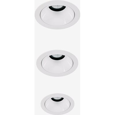 Pack De 3 Downlights Led Encastrables Avec Cadres Ronds Ø7 Cm En Aluminium Luisiana Sklum Blanc - Publicité Pack De 3 Downlights Led Encastrables Avec Cadres Ronds Ø7 Cm En Aluminium Luisiana Sklum Blanc - Publicité