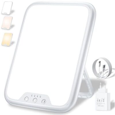 Scotch Lampe De Luminothérapie 10 000 Lux Contre La Dépression, Lampe De Lumière Du Jour Avec 3 Températures De Couleur, Luminosité Réglable, 4 Réglages De Minuterie, Technologie Led Pour Un - Publicité Scotch Lampe De Luminothérapie 10 000 Lux Contre La Dépression, Lampe De Lumière Du Jour Avec 3 Températures De Couleur, Luminosité Réglable, 4 Réglages De Minuterie, Technologie Led Pour Un - Publicité