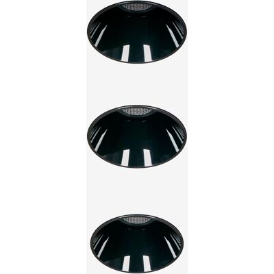 Pack De 3 Downlights Led Encastrables Sans Cadre Trimless Ronds Ø6,8 Cm Pour Extérieur En Aluminium Luisiana Sklum Noir - Publicité Pack De 3 Downlights Led Encastrables Sans Cadre Trimless Ronds Ø6,8 Cm Pour Extérieur En Aluminium Luisiana Sklum Noir - Publicité