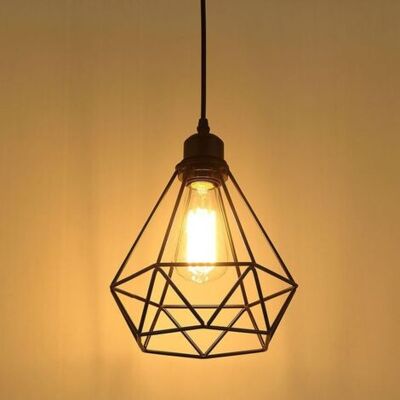 OEM Royaluxe-industriel Suspension Luminaire Rétro Lustre Plafonnier Vintage Noir Lampe Cage Éclairage De Plafond Abat-jour En Métal Pour Restaurant Salon Chambre Cuisine Bar Couloir (sans Ampoule) - Publicité OEM Royaluxe-industriel Suspension Luminaire Rétro Lustre Plafonnier Vintage Noir Lampe Cage Éclairage De Plafond Abat-jour En Métal Pour Restaurant Salon Chambre Cuisine Bar Couloir (sans Ampoule) - Publicité