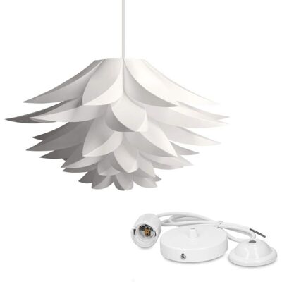 Scotch Lampe Design Lotus - Abat-jour Xl À Monter - Luminaire Iq Plafond - Ensemble Avec Montage Plafonnier Câble 90cm Douille E27-50 Pcs - Publicité Scotch Lampe Design Lotus - Abat-jour Xl À Monter - Luminaire Iq Plafond - Ensemble Avec Montage Plafonnier Câble 90cm Douille E27-50 Pcs - Publicité