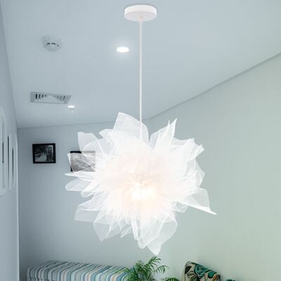 OEM Lustre Suspension Contemporain Diamètre 50 Cm E27 Blanche , Abat-jour Luminaire Plafonnier Pour Chambre De L'Enfant, Salon, Décor - Publicité OEM Lustre Suspension Contemporain Diamètre 50 Cm E27 Blanche , Abat-jour Luminaire Plafonnier Pour Chambre De L'Enfant, Salon, Décor - Publicité