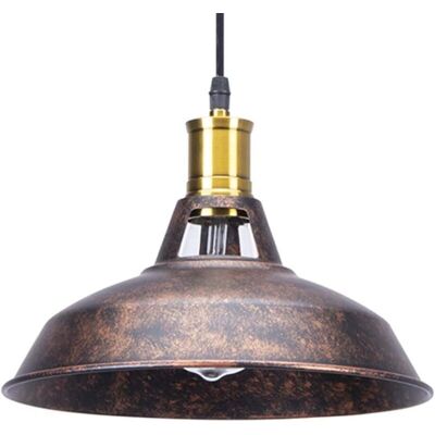OEM Lustre Suspension Industrielle Vintage E27 Led Lampe Plafonniers Retro Abat-jour Pour Cuisine Salle À Manger Salon Chambre Restaurant, Rouille - Publicité OEM Lustre Suspension Industrielle Vintage E27 Led Lampe Plafonniers Retro Abat-jour Pour Cuisine Salle À Manger Salon Chambre Restaurant, Rouille - Publicité