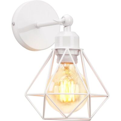 MOXIE Appliques Murales Interieur Vintages Luminaires E27 En Métal, Lampe Murale Industrielles Rétro Réglable 180°,blanc - Publicité MOXIE Appliques Murales Interieur Vintages Luminaires E27 En Métal, Lampe Murale Industrielles Rétro Réglable 180°,blanc - Publicité