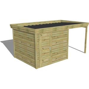 Abri De Jardin Bois Pin Autoclave 27mm - 4,64x2,64m / 12,3m2 - Bac Acier - Abri Français - Publicité Abri De Jardin Bois Pin Autoclave 27mm - 4,64x2,64m / 12,3m2 - Bac Acier - Abri Français - Publicité
