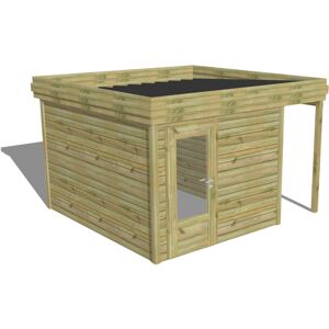 Abri Français - Abri De Jardin Bois Pin Autoclave 27mm - 3,64x3,44m / 12,5m2 - Bac Acier - Publicité Abri Français - Abri De Jardin Bois Pin Autoclave 27mm - 3,64x3,44m / 12,5m2 - Bac Acier - Publicité