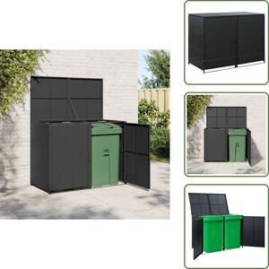 VIDAXL Abris Pour Poubelle Double Résine Tressée Noir 148x80x111 Cm - Abri Poubelle - Abri Jardin - Abri Extérieure - Rangement Jardin - Coffre Poubelle - Publicité VIDAXL Abris Pour Poubelle Double Résine Tressée Noir 148x80x111 Cm - Abri Poubelle - Abri Jardin - Abri Extérieure - Rangement Jardin - Coffre Poubelle - Publicité