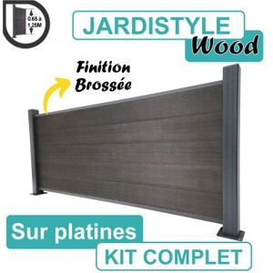 CLOTURE & JARDIN Cloture&jardin - Kit Clôture Composite Gris Anthracite Effet Brossé 5,4m - Sur Platines - 0,80 Mètre - Publicité CLOTURE & JARDIN Cloture&jardin - Kit Clôture Composite Gris Anthracite Effet Brossé 5,4m - Sur Platines - 0,80 Mètre - Publicité