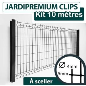 CLOTURE & JARDIN Cloture&jardin - Kit Grillage Rigide Gris Anthracite 10m - Jardipremium Clips - Fil 4/5mm - 1,93 Mètre - Publicité CLOTURE & JARDIN Cloture&jardin - Kit Grillage Rigide Gris Anthracite 10m - Jardipremium Clips - Fil 4/5mm - 1,93 Mètre - Publicité