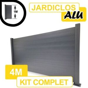 CLOTURE & JARDIN Cloture&jardin - Kit Clôture Aluminium Gris Anthracite 4m - Jardiclos - Sur Platines - 1 Mètre - Publicité CLOTURE & JARDIN Cloture&jardin - Kit Clôture Aluminium Gris Anthracite 4m - Jardiclos - Sur Platines - 1 Mètre - Publicité