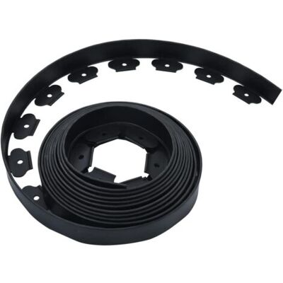 ABYSSE Lawn Edging With 30 Nails, Flexible Flower Bed Edging, Lawn Border, Paving Edging, Mowing Edge, Garden, 10 M, 5 Cm, Pe, Black - Publicité ABYSSE Lawn Edging With 30 Nails, Flexible Flower Bed Edging, Lawn Border, Paving Edging, Mowing Edge, Garden, 10 M, 5 Cm, Pe, Black - Publicité