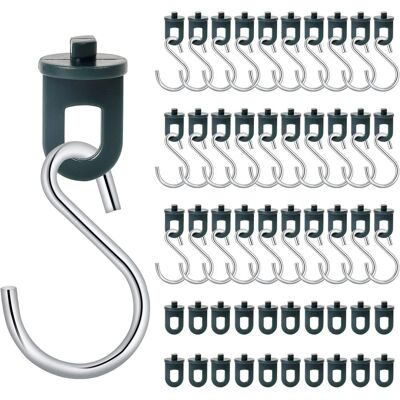 RYTTGOP 50 Clips De Serre Et 30 Crochets De Suspension - Plastique Vert Et Acier Inoxydable - Pour Plantes Et Rideaux - 3x2cm Et 4,1x3cm - Publicité RYTTGOP 50 Clips De Serre Et 30 Crochets De Suspension - Plastique Vert Et Acier Inoxydable - Pour Plantes Et Rideaux - 3x2cm Et 4,1x3cm - Publicité