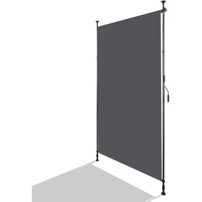 ACKERMAN Marquise Verticale D'Extérieur Avec Fixation À Pince, Rétractable, Montage Sans Perçage, Protection Visuelle Et Contre Le Vent Pour Balcon Et Terrasse, Résistant Aux Intempéries, Couleur Anthracite, A - Publicité ACKERMAN Marquise Verticale D'Extérieur Avec Fixation À Pince, Rétractable, Montage Sans Perçage, Protection Visuelle Et Contre Le Vent Pour Balcon Et Terrasse, Résistant Aux Intempéries, Couleur Anthracite, A - Publicité