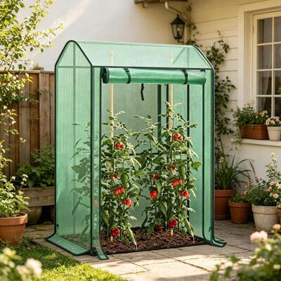 ACKERMAN Serre De Balcon, Serre Résistante, Tente D'Hiver Pour Plantes Avec Porte Avant Zippée Enroulable, Pour Balcon, Terrasse, Jardin - Publicité ACKERMAN Serre De Balcon, Serre Résistante, Tente D'Hiver Pour Plantes Avec Porte Avant Zippée Enroulable, Pour Balcon, Terrasse, Jardin - Publicité