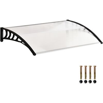 Generic Auvent De Porte D'Entrée Toit Marquise En Polycarbonate Protection Contre Pluie Neige Uv 0,9 X 1,5 M, Transparente - Publicité Generic Auvent De Porte D'Entrée Toit Marquise En Polycarbonate Protection Contre Pluie Neige Uv 0,9 X 1,5 M, Transparente - Publicité