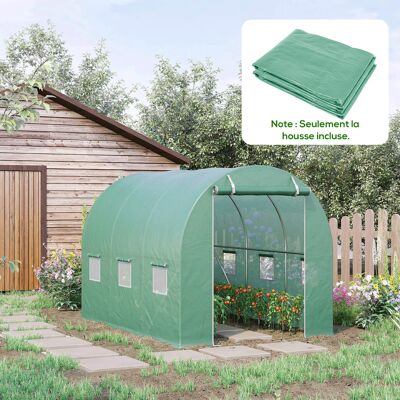 OEM Bâche De Rechange Serre Tunnel 6 M², Bâche 3 X 2 X 2 M Pe Anti-uv Imperméable 6 Fenêtres + Porte Enroulable Zippée Vert - Publicité OEM Bâche De Rechange Serre Tunnel 6 M², Bâche 3 X 2 X 2 M Pe Anti-uv Imperméable 6 Fenêtres + Porte Enroulable Zippée Vert - Publicité
