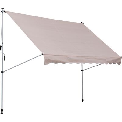 ARRIGONI Store Banne Manuel Rétractable 2l X 1,5l X 1,7-2,8h M Inclinaison Réglable Installation Rapide Store Banne Sans Perçage Pour Balcon Métal Aluminium Polyester Beige - Publicité ARRIGONI Store Banne Manuel Rétractable 2l X 1,5l X 1,7-2,8h M Inclinaison Réglable Installation Rapide Store Banne Sans Perçage Pour Balcon Métal Aluminium Polyester Beige - Publicité
