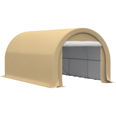 RCBBETT ZA SAS Tente De Garage Résistant À L'Eau Protection Uv Upf 30 + Parois Latéraux Amovibles 5 X 3 M Beige - Publicité RCBBETT ZA SAS Tente De Garage Résistant À L'Eau Protection Uv Upf 30 + Parois Latéraux Amovibles 5 X 3 M Beige - Publicité