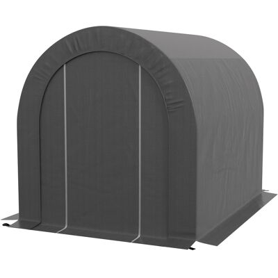 OEM Abri De Jardin Tente De Rangement Extérieur Abri De Vélo Garage Pour Vélo Bâche En Pe Métal 2,4 X 1,8 X 1,9 M Gris Foncé - Publicité OEM Abri De Jardin Tente De Rangement Extérieur Abri De Vélo Garage Pour Vélo Bâche En Pe Métal 2,4 X 1,8 X 1,9 M Gris Foncé - Publicité