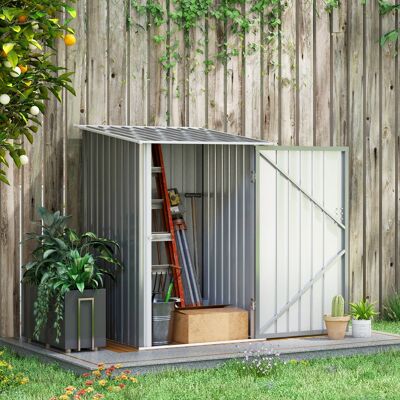 ACKERMAN Abri De Jardin En Acier 0,92 M², Armoire De Jardin Verrouillable Avec Toit Monopente, 100 X 103 X 160 Cm, Gris - Publicité ACKERMAN Abri De Jardin En Acier 0,92 M², Armoire De Jardin Verrouillable Avec Toit Monopente, 100 X 103 X 160 Cm, Gris - Publicité