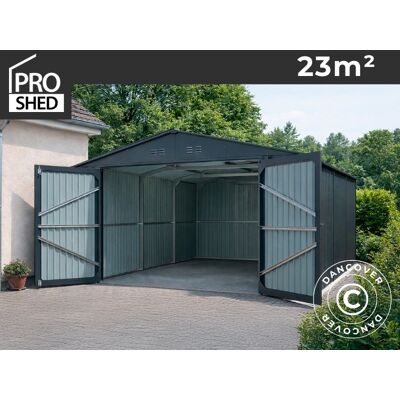 DANCOVER Garage Métallique 3,86x6,02x2,54m, 23,2m², Proshed®, Anthracite - Publicité DANCOVER Garage Métallique 3,86x6,02x2,54m, 23,2m², Proshed®, Anthracite - Publicité