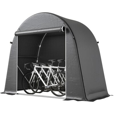BEYAMIS Abri Jardin Portable Tente Vélo – Porte Enroulable Zip – Structure Métal, Bâche Plastique – Gris Foncé - Publicité BEYAMIS Abri Jardin Portable Tente Vélo – Porte Enroulable Zip – Structure Métal, Bâche Plastique – Gris Foncé - Publicité