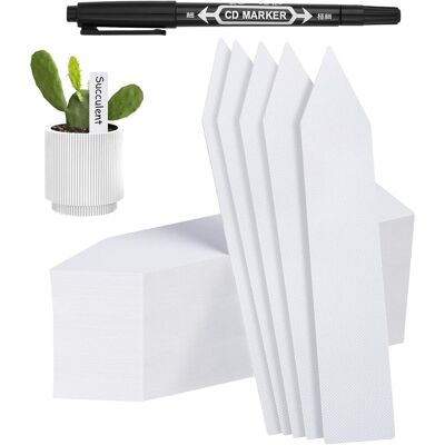 GRASSLIN 100 Étiquette De Jardin, Plastique Pvc, Forme Flèche, Surface Lisse, Avec Marqueur, Pour Plantes Et Semis - Publicité GRASSLIN 100 Étiquette De Jardin, Plastique Pvc, Forme Flèche, Surface Lisse, Avec Marqueur, Pour Plantes Et Semis - Publicité