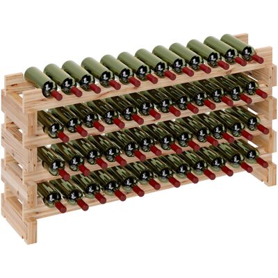 ARRIGONI Porte-bouteilles En Bois De Pin Etagere A Vin Avec 4 Niveaux Pour 48 Bouteilles 114x28x56,5 Cm Couleur Bois - Publicité ARRIGONI Porte-bouteilles En Bois De Pin Etagere A Vin Avec 4 Niveaux Pour 48 Bouteilles 114x28x56,5 Cm Couleur Bois - Publicité