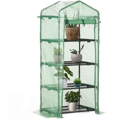 ARRIGONI Serre De Jardin Pe Avec Étagères 4 Niveaux, Serre De Balcon, Bâche Renforcée 140 /m², Châssis En Acier, Porte Zippée Enroulable, Pour Légumes Plantes, Intérieur Extérieur, 70x50x160cm, Vert - Publicité ARRIGONI Serre De Jardin Pe Avec Étagères 4 Niveaux, Serre De Balcon, Bâche Renforcée 140 /m², Châssis En Acier, Porte Zippée Enroulable, Pour Légumes Plantes, Intérieur Extérieur, 70x50x160cm, Vert - Publicité