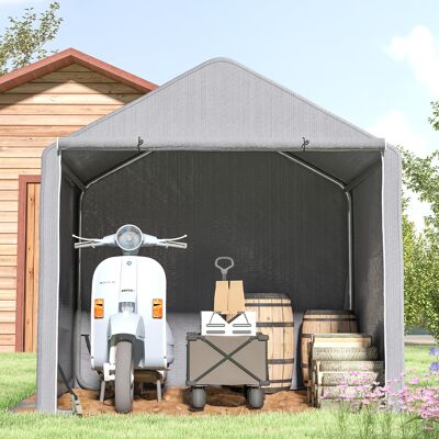 OEM Outsunny Abri De Jardin Abri De Vélo Extérieur 200x200x200cm - Cadre En Acier Galvanisé, Imperméable & Résistant Aux Uv, Gris - Publicité OEM Outsunny Abri De Jardin Abri De Vélo Extérieur 200x200x200cm - Cadre En Acier Galvanisé, Imperméable & Résistant Aux Uv, Gris - Publicité