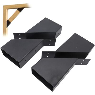 MOXIE Lot De 4 Supports De Pergola Galvanisés Avec Trous De Drainage, Angle De 45°, Pour Tonnelle, Cour Ou Garage - Publicité MOXIE Lot De 4 Supports De Pergola Galvanisés Avec Trous De Drainage, Angle De 45°, Pour Tonnelle, Cour Ou Garage - Publicité