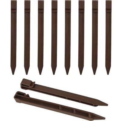 ABYSSE Lot De 20 Piquets D'Ancrage Au Sol En Plastique De 24 Cm - Piquets D'Ancrage Au Sol - Piquets D'Ancrage De Jardin - Piquets De Fixation Pour Bordure De Jardin, Terrasse, Tente - Publicité ABYSSE Lot De 20 Piquets D'Ancrage Au Sol En Plastique De 24 Cm - Piquets D'Ancrage Au Sol - Piquets D'Ancrage De Jardin - Piquets De Fixation Pour Bordure De Jardin, Terrasse, Tente - Publicité