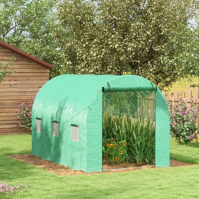 OEM Serre De Jardin Tunnel 6 M Avec Système Arrosage Intégré 3l X 2l M Fenêtres Porte Enroulable Vert - Publicité OEM Serre De Jardin Tunnel 6 M Avec Système Arrosage Intégré 3l X 2l M Fenêtres Porte Enroulable Vert - Publicité