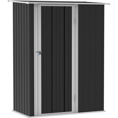 ACKERMAN Abri De Jardin/remise À Outils Avec Porte, Extérieur, Acier, Gris Foncé, 142 X 84 X 189 Cm - Publicité ACKERMAN Abri De Jardin/remise À Outils Avec Porte, Extérieur, Acier, Gris Foncé, 142 X 84 X 189 Cm - Publicité
