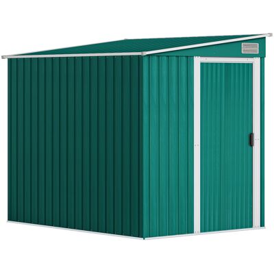 ARRIGONI Abri De Jardin En Metal 1,5 X 2 M Avec Base Porte Coulissante Vert - Publicité ARRIGONI Abri De Jardin En Metal 1,5 X 2 M Avec Base Porte Coulissante Vert - Publicité