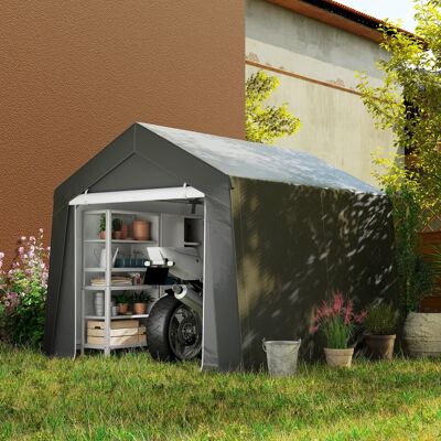 ALLAUVE Abri Voiture Garage Pliant 3x3 M Étanche Tente De Stationnement Avec Rideau Coulissant Fenêtre Aérée Renfort Des Bords Gris Anthracite - Publicité ALLAUVE Abri Voiture Garage Pliant 3x3 M Étanche Tente De Stationnement Avec Rideau Coulissant Fenêtre Aérée Renfort Des Bords Gris Anthracite - Publicité