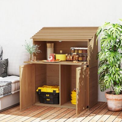 ACKERMAN Abri De Jardin En Bois Avec Toit Pentu À Gradins, Étagère Rabattable, Table, Double Porte, 110 X 54 X 136 Cm, Résistant Aux Intempéries, Abri De Jardin, Cabane De Jardin, Abri Pour Jardin, Terrasse, B - Publicité ACKERMAN Abri De Jardin En Bois Avec Toit Pentu À Gradins, Étagère Rabattable, Table, Double Porte, 110 X 54 X 136 Cm, Résistant Aux Intempéries, Abri De Jardin, Cabane De Jardin, Abri Pour Jardin, Terrasse, B - Publicité