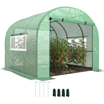 ARRIGONI Serre De Jardin Serre Tunnel De Jardin 9m² Pe Haute Densité 135 G/m², Avec 2 Portes Zippées 300 X 300 X 200 Cm, Vert - Publicité ARRIGONI Serre De Jardin Serre Tunnel De Jardin 9m² Pe Haute Densité 135 G/m², Avec 2 Portes Zippées 300 X 300 X 200 Cm, Vert - Publicité