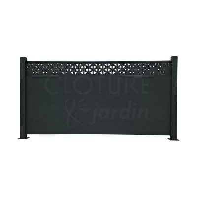 CLOTURE & JARDIN Kit Clôture Aluminium Gris Anthracite 8m - Design Ibiza - Sur Platines - 1 Mètre - Publicité CLOTURE & JARDIN Kit Clôture Aluminium Gris Anthracite 8m - Design Ibiza - Sur Platines - 1 Mètre - Publicité