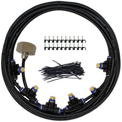 OEM Brumisateur Exterieur, 9m Brumisateur Terrasse Avec 11 Buse Brumisateur +2 Buses De Rechange+1adaptateur (en Laiton, 3/4") Brumisateur Pour Patio Jardin Serre Trampoline Pour Parc Aquatique - Publicité OEM Brumisateur Exterieur, 9m Brumisateur Terrasse Avec 11 Buse Brumisateur +2 Buses De Rechange+1adaptateur (en Laiton, 3/4") Brumisateur Pour Patio Jardin Serre Trampoline Pour Parc Aquatique - Publicité